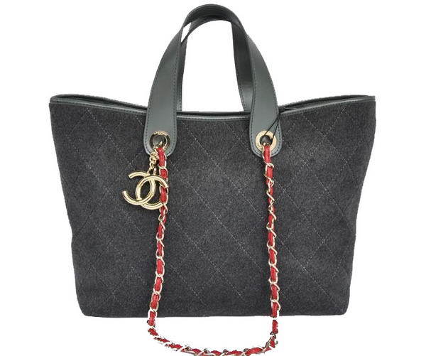 Replica Chanel A66710 Cotton Large Tote Bag Grey On Sale